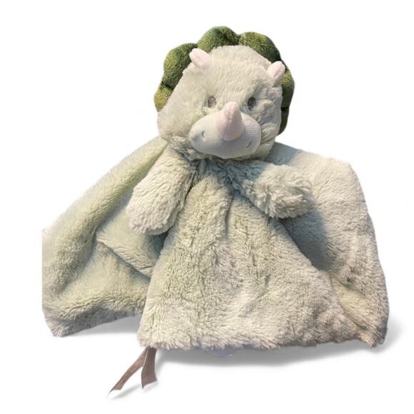 13" K Luxe Baby Dinosaur Lovey Security Blanket Rattle Kellytoy Green Plush Gift - Picture 5 of 7